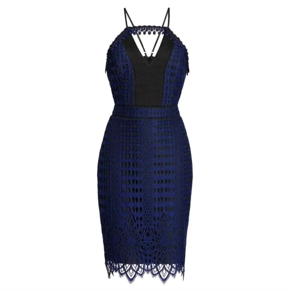 Lace Halter Midi Dress - Picture 10 of 12